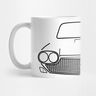 Austin 3 Litre 1960s British classic car black outline graphic Mug